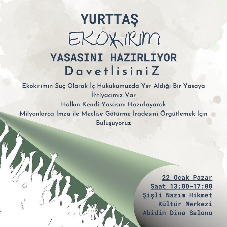Yurttaş Ekokırım Yasasını Hazırlıyor